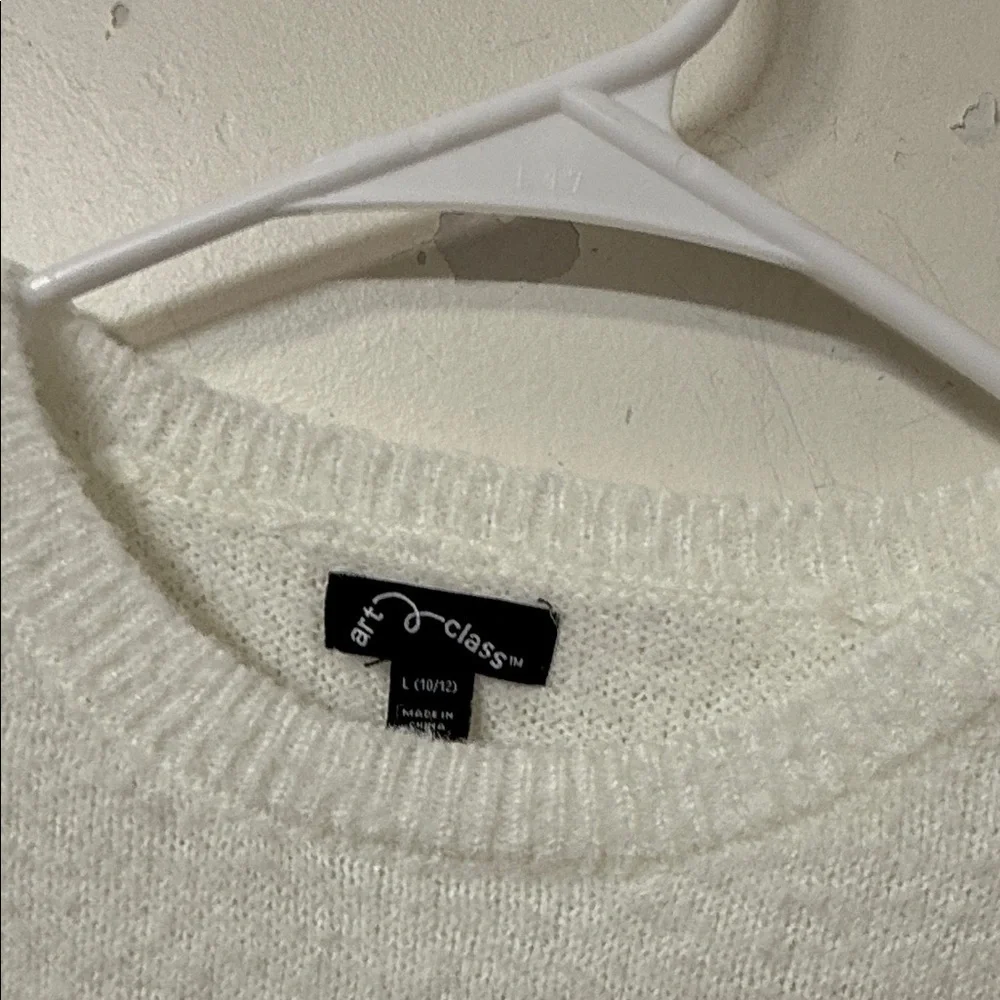 Art Class Soft White Knit Top